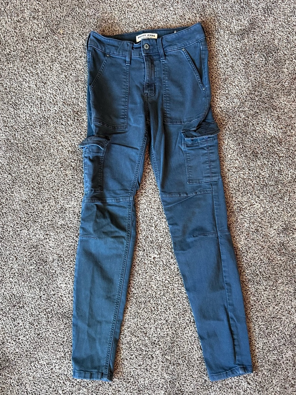 High Rise Skinny Cargo Pants